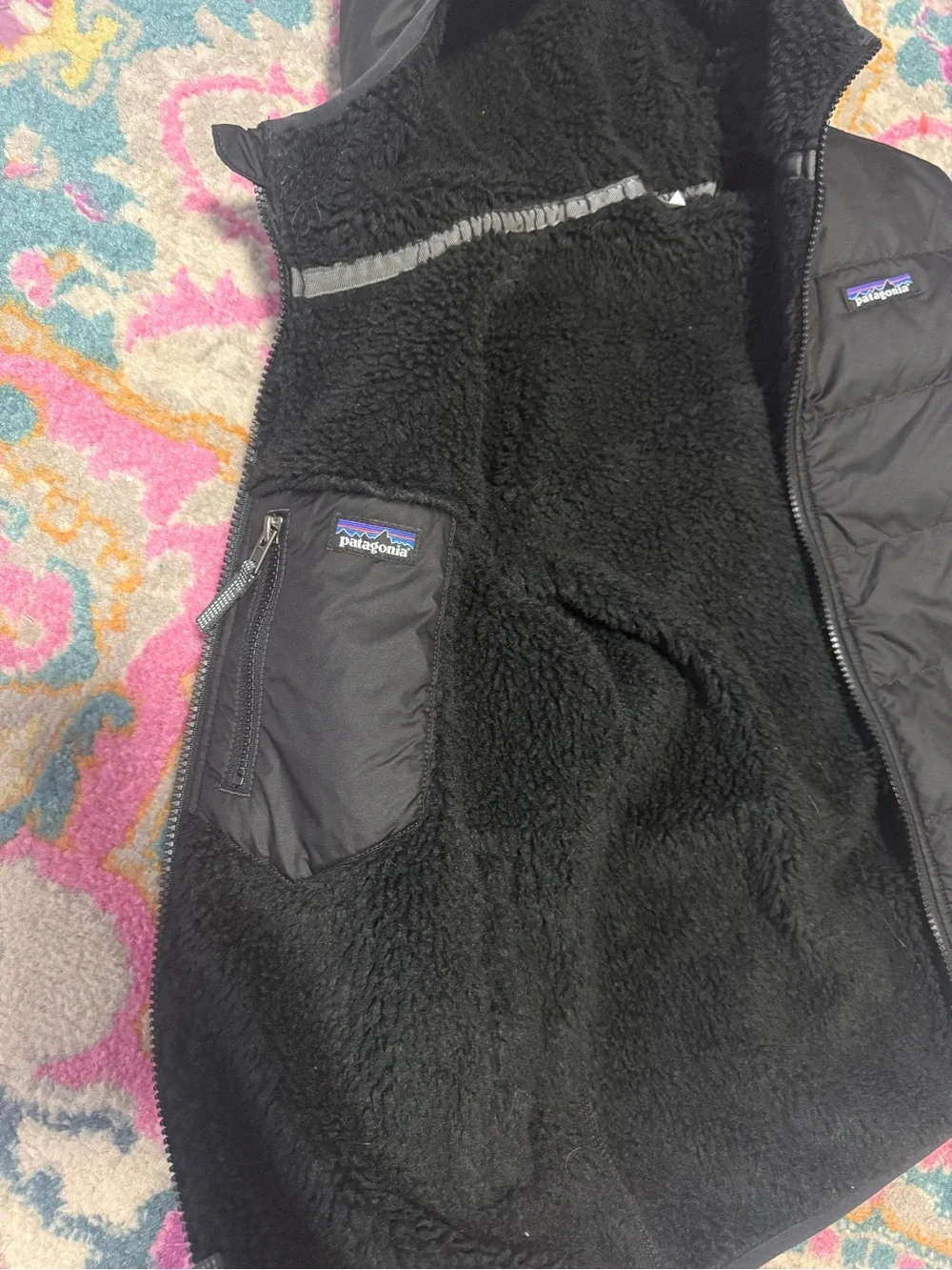 Patagonia Kids Black Hooded Puffer Jacket